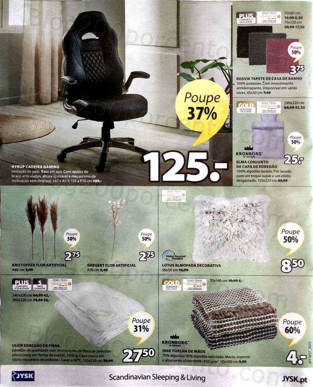 Antevisão Folheto JYSK Promoções de 15 a 28 setembro