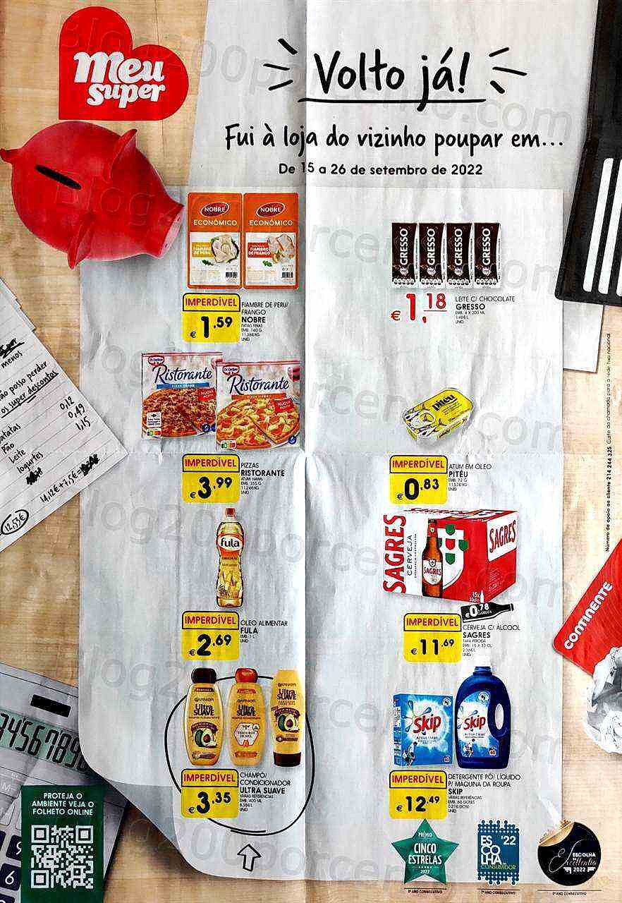 Antevisão Folheto MEU SUPER Promoções de 15 a 26 setembro