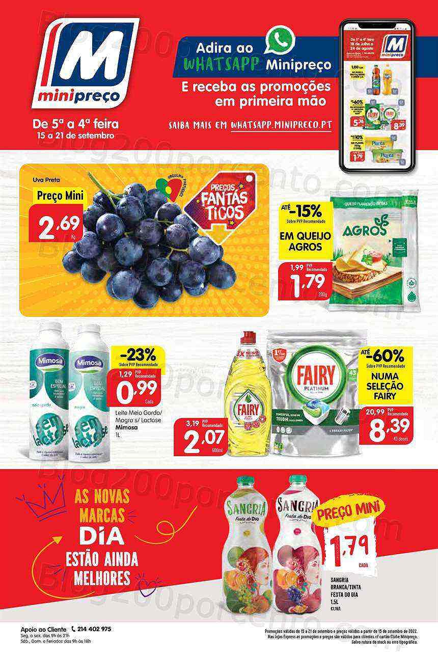 Antevisão Folheto MINIPREÇO Promoções de 15 a 21 setembro