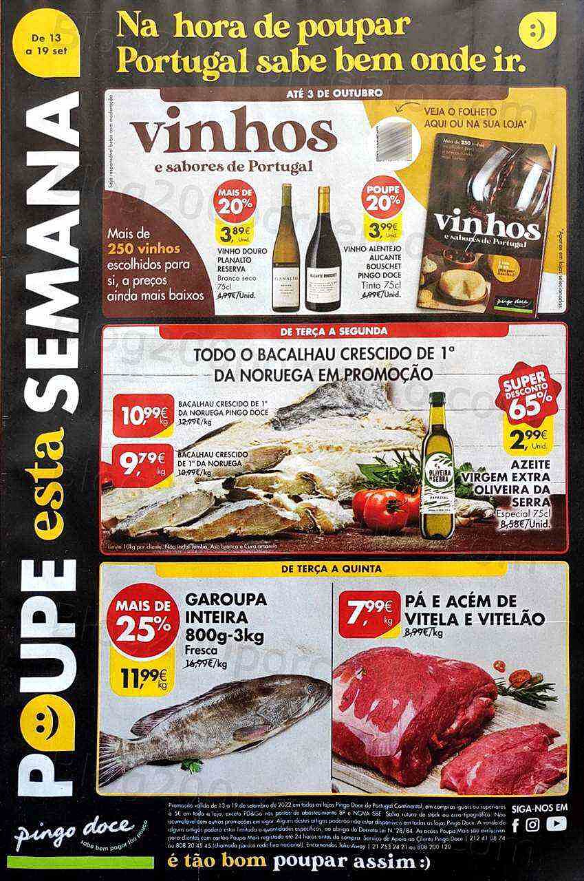 Antevisão Folheto PINGO DOCE Promoções de 13 a 19 setembro