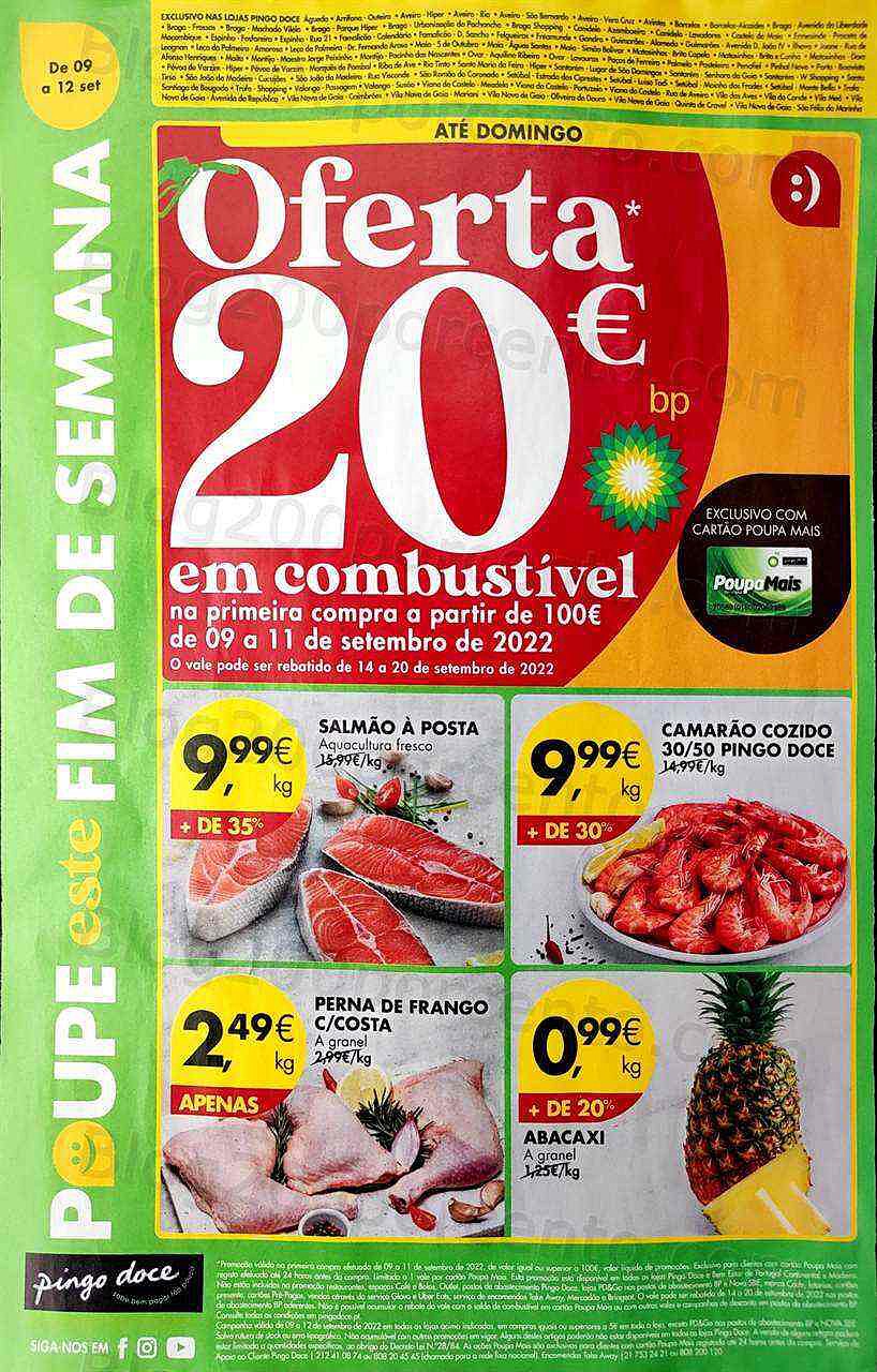 Antevisão Folheto PINGO DOCE Promoções Fim de Semana - 9 a 12 setembro
