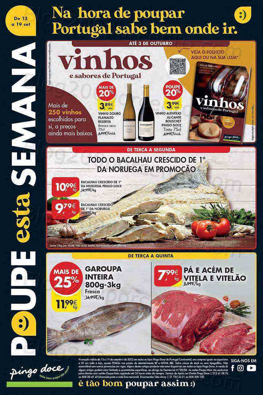 Antevisão Folheto PINGO DOCE Lojas Pequenas Promoções de 13 a 19 setembro
