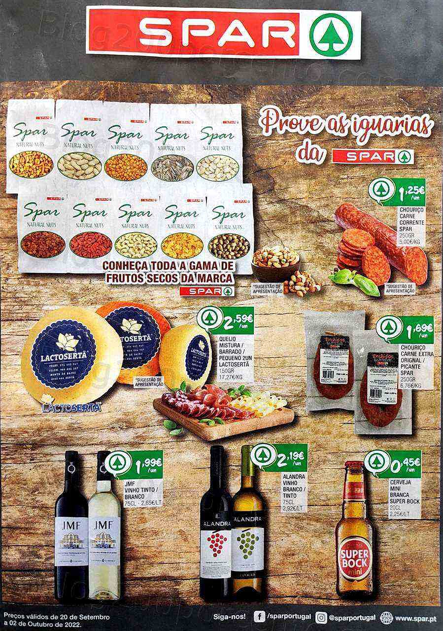 Antevisão Folheto SPAR Promoções de 20 setembro a 2 outubro