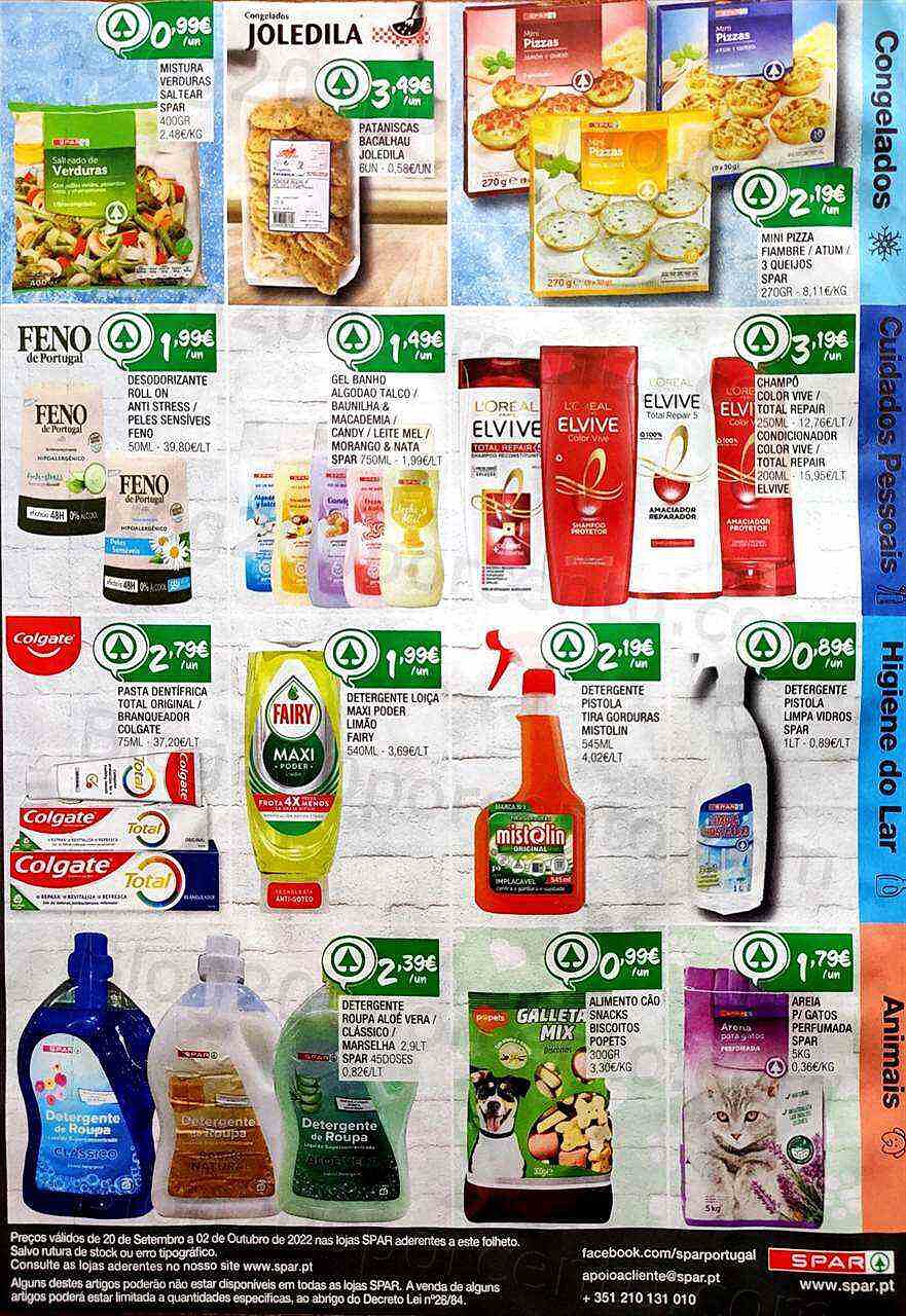 Antevisão Folheto SPAR Promoções de 20 setembro a 2 outubro