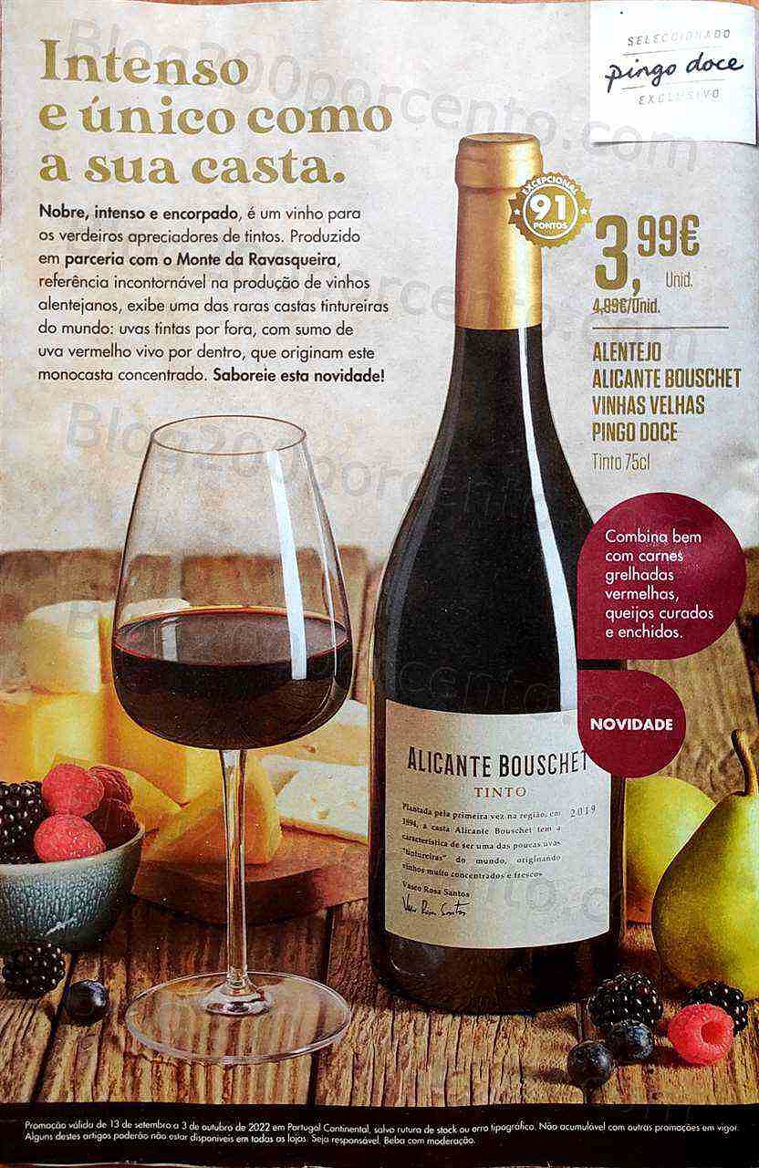 Antevisão Folheto PINGO DOCE Vinhos e Sabores Promoções de 13 setembro a 3 outubro