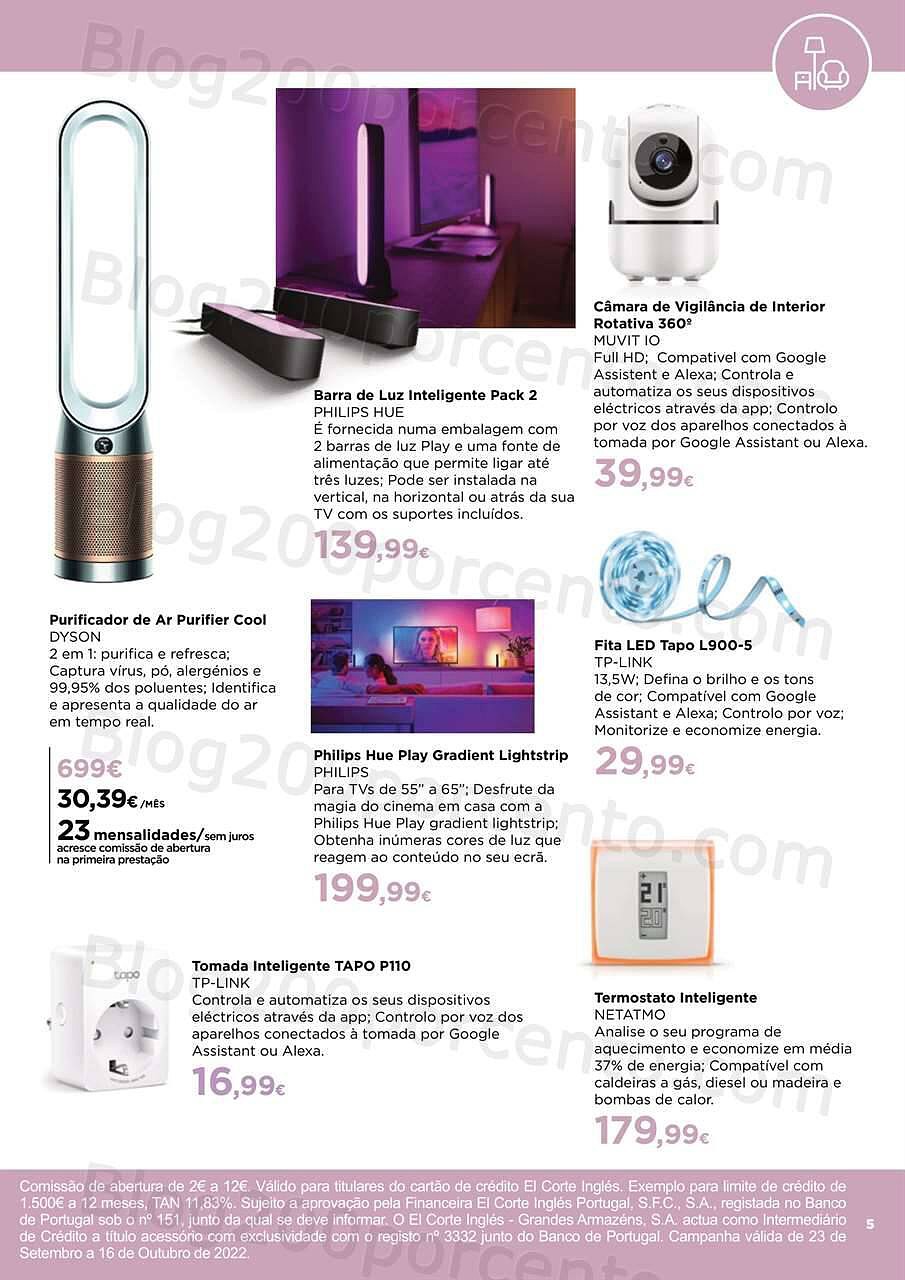 Antevisão Folheto EL CORTE INGLÉS Tecnologia Promoções de 23 setembro a 16 outubro