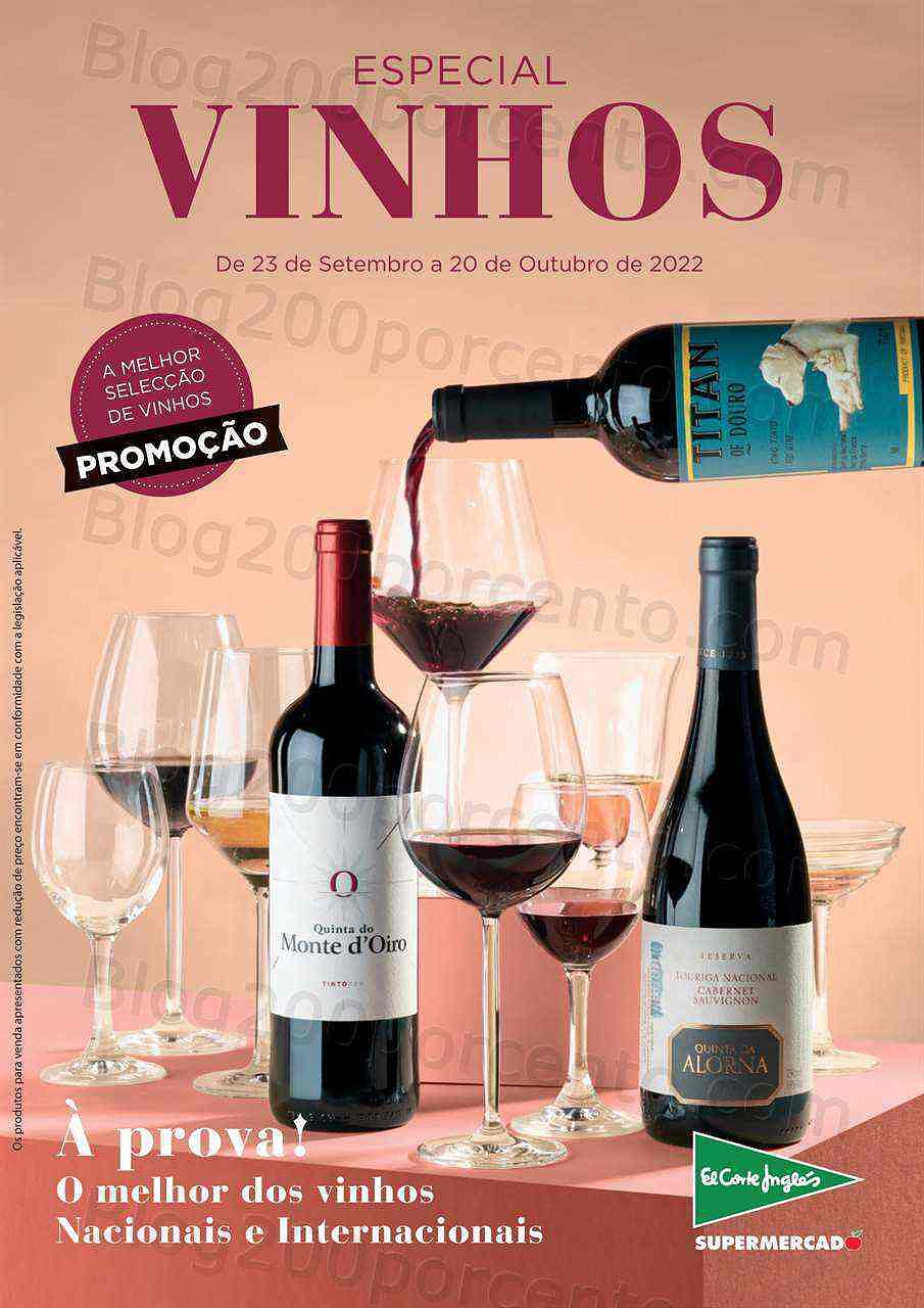 Antevisão Folheto EL CORTE INGLÉS Vinhos Promoções de 23 setembro a 20 outubro