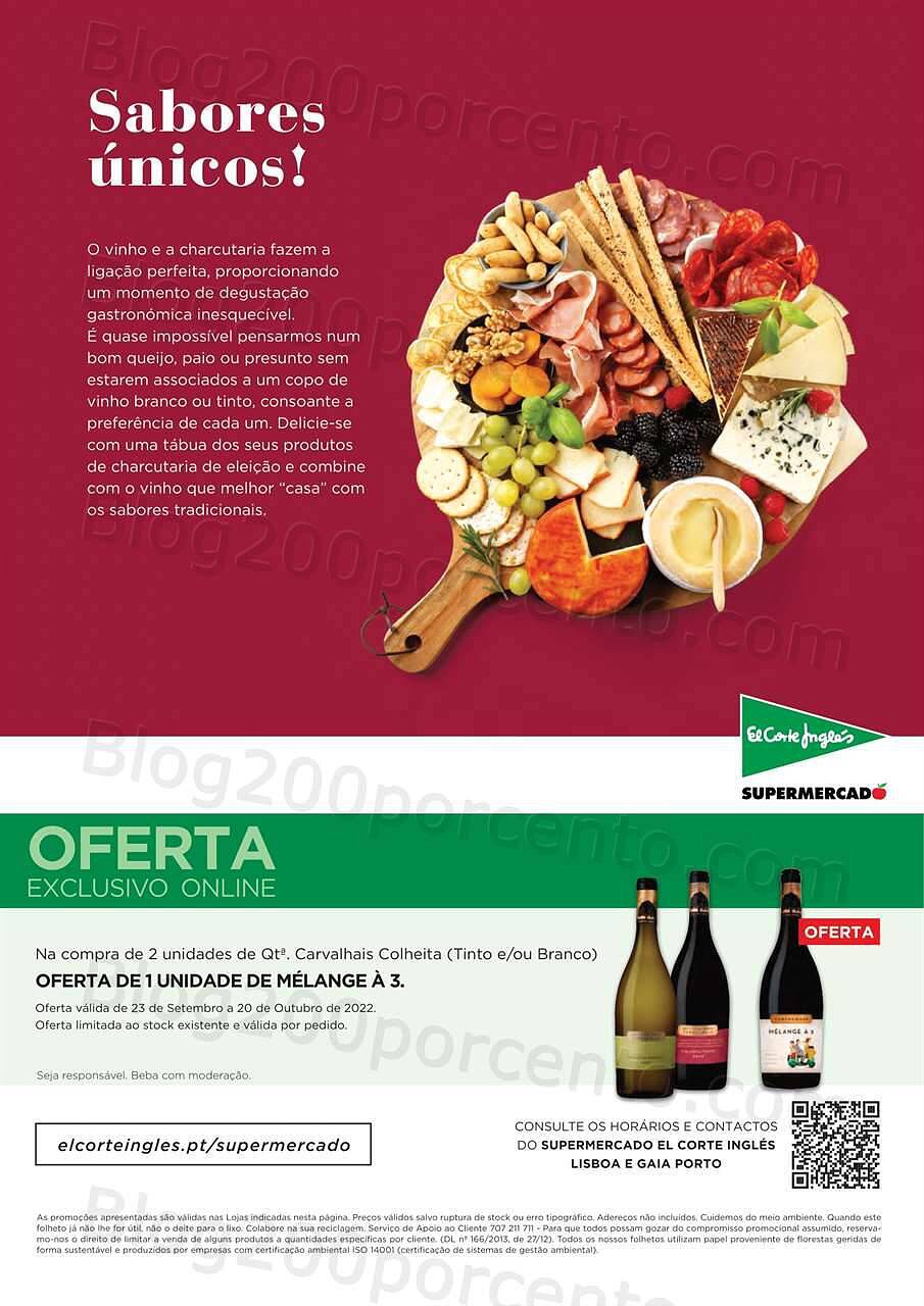 Antevisão Folheto EL CORTE INGLÉS Vinhos Promoções de 23 setembro a 20 outubro