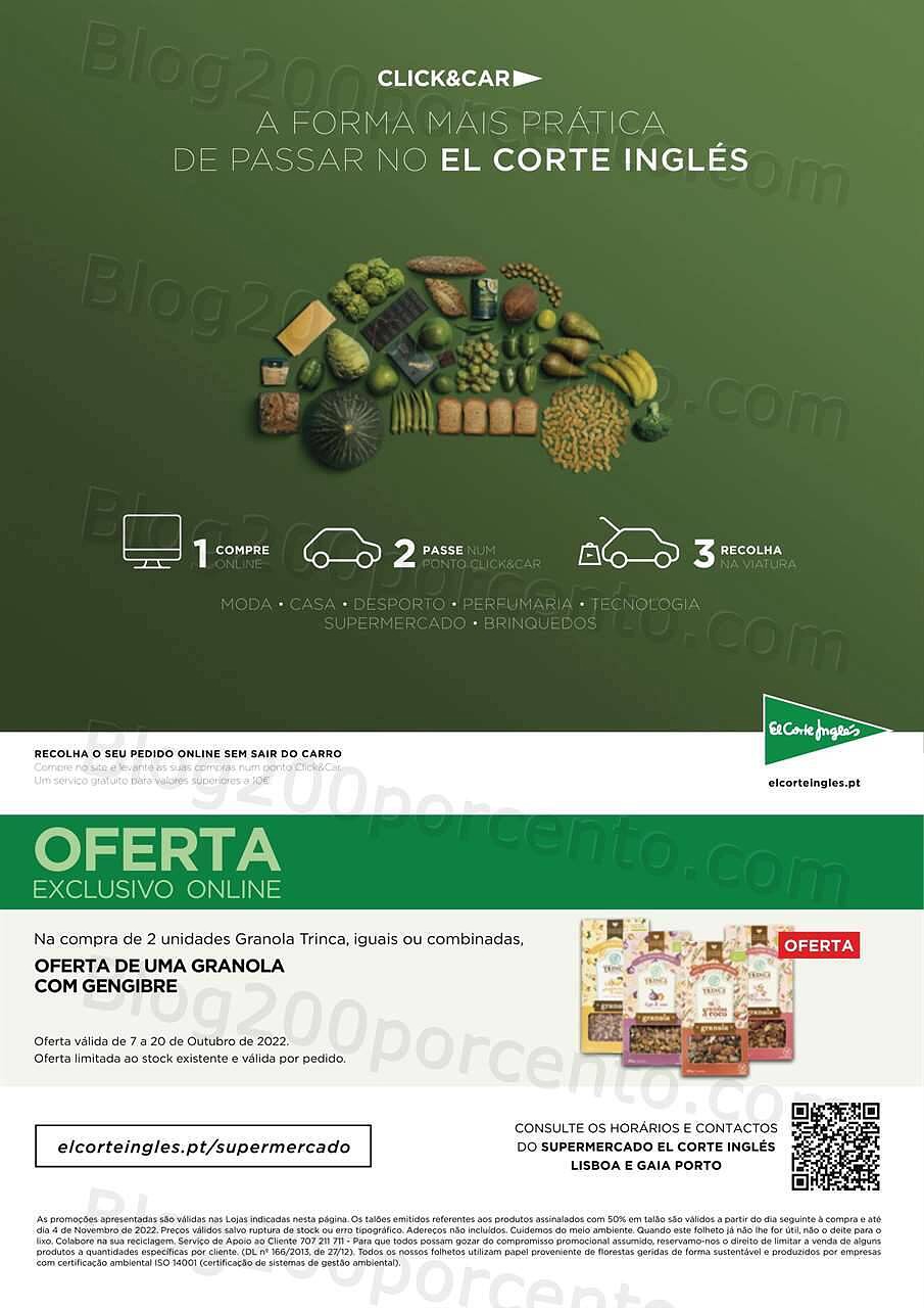 Antevisão Folheto EL CORTE INGLÉS Promoções de 7 a 20 outubro