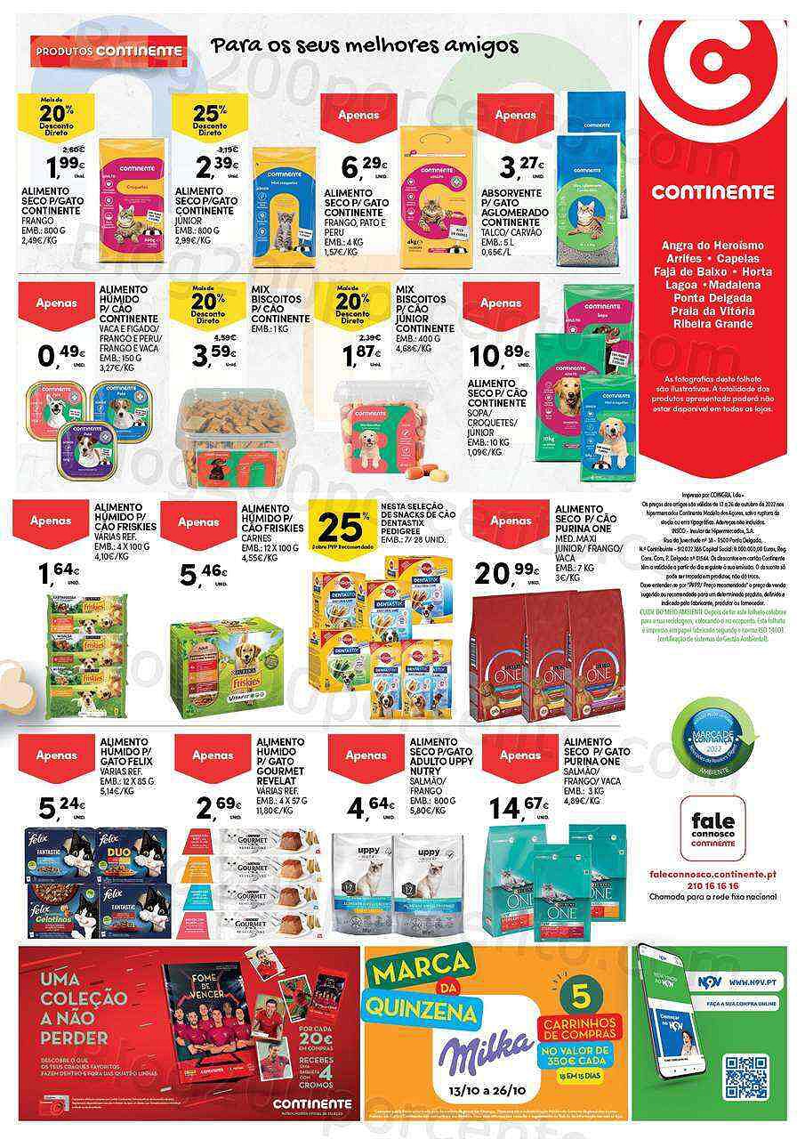 Antevisão Folheto CONTINENTE Açores Promoções de 13 a 26 outubro