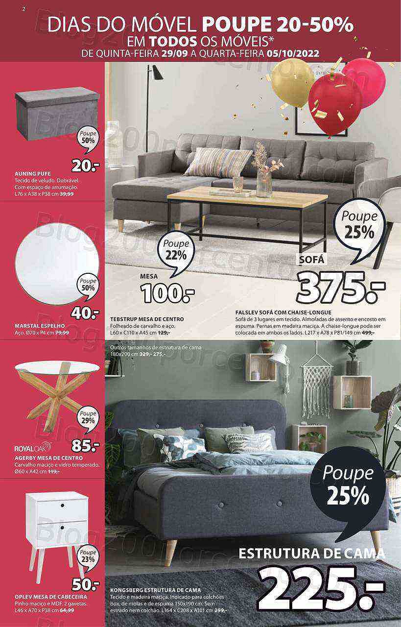 Antevisão Folheto JYSK Promoções de 29 setembro a 12 outubro