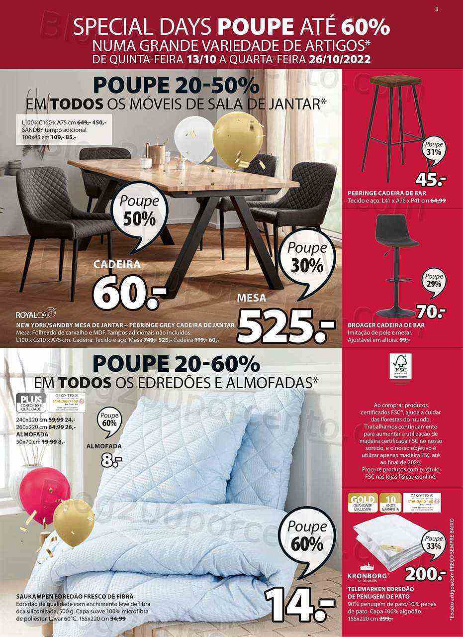 Antevisão Folheto JYSK Promoções de 13 a 26 outubro