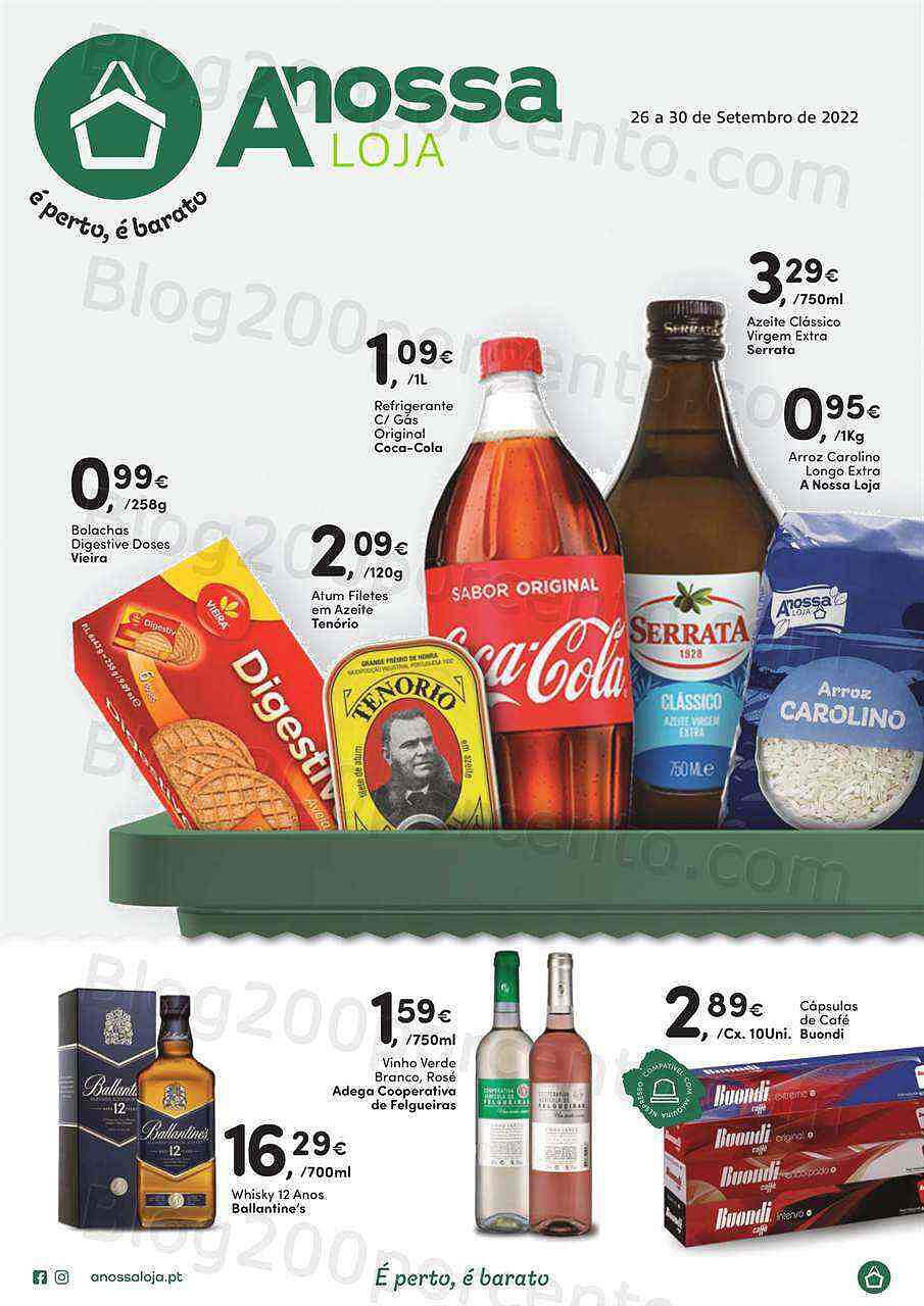 Antevisão Folheto A NOSSA LOJA Promoções até 30 setembro