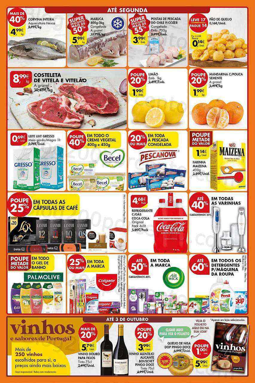 Antevisão Folheto PINGO DOCE Fim de Semana - Lojas Norte - 23 a 26 setembro