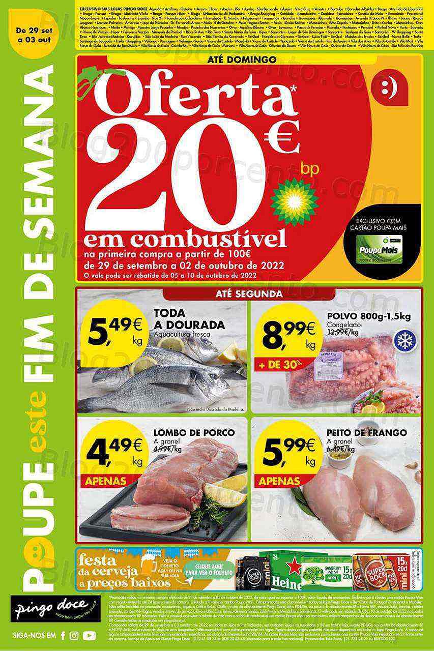 Antevisão Folheto PINGO DOCE Lojas Norte Promoções Fim de Semana - 29 setembro a 3 outubro