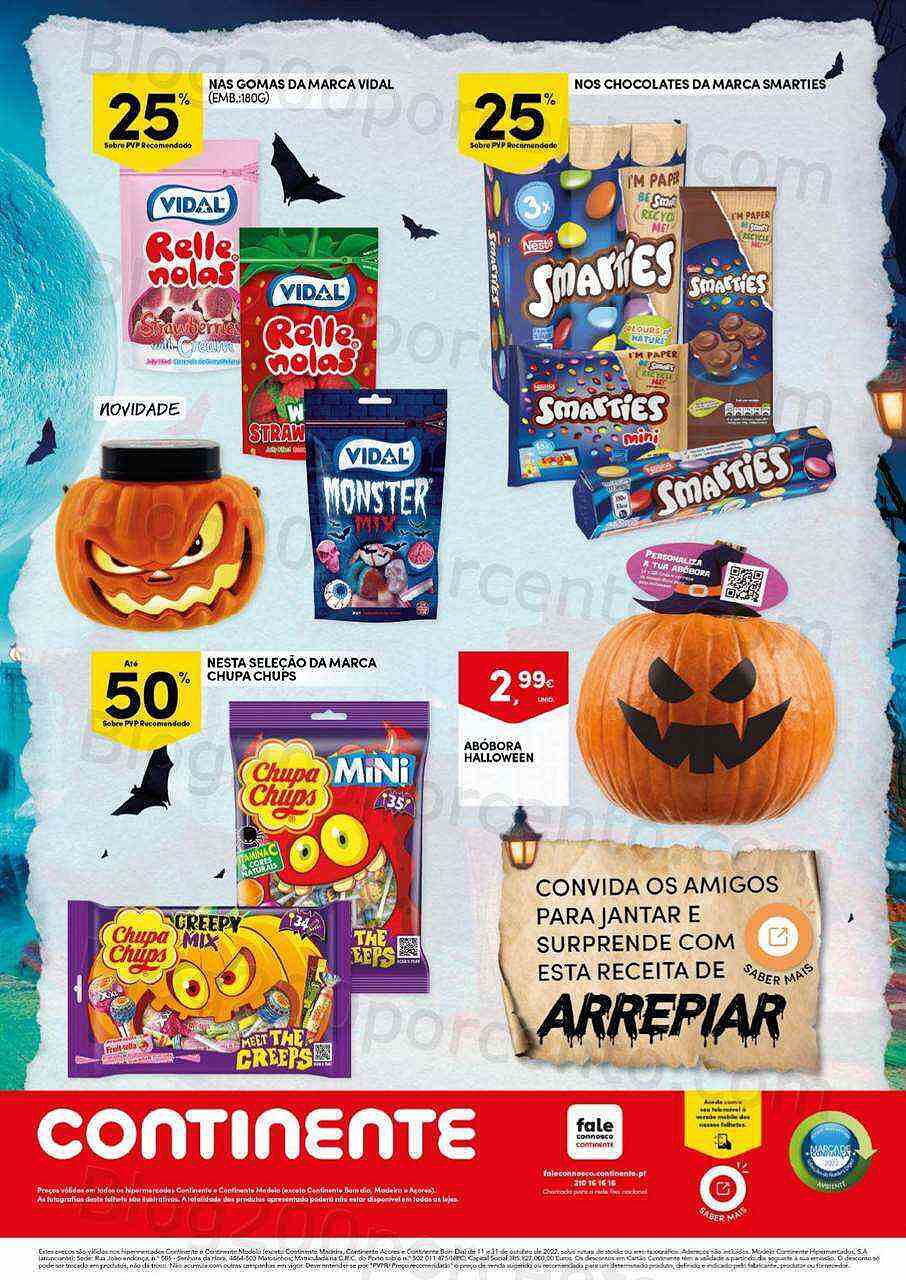 Antevisão Folheto CONTINENTE Halloween Promoções de 11 a 31 outubro