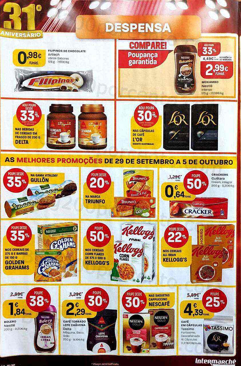 Antevisão Folheto INTERMARCHÉ Promoções de 29 setembro a 5 outubro