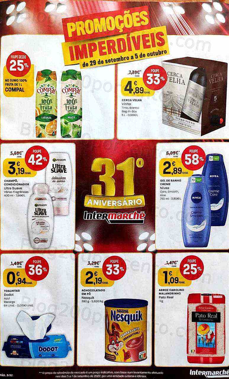 Antevisão Folheto INTERMARCHÉ Promoções de 29 setembro a 5 outubro