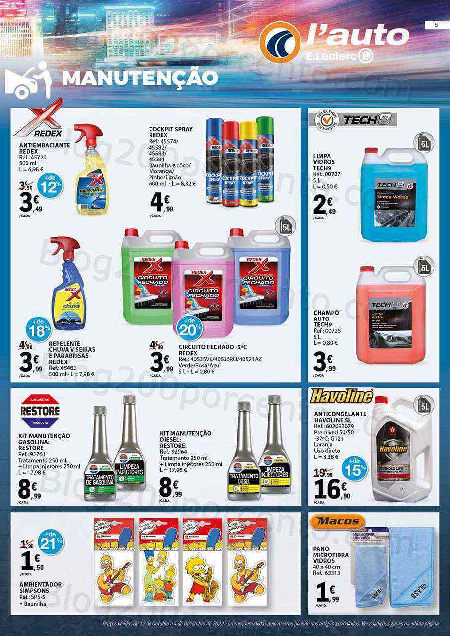 Antevisão Folheto E-LECLERC Auto Promoções de 12 outubro a 4 dezembro