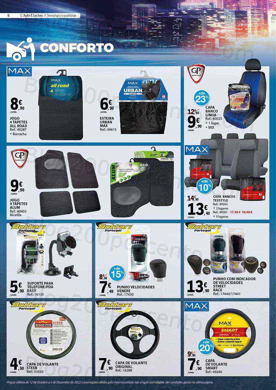 Antevisão Folheto E-LECLERC Auto Promoções de 12 outubro a 4 dezembro