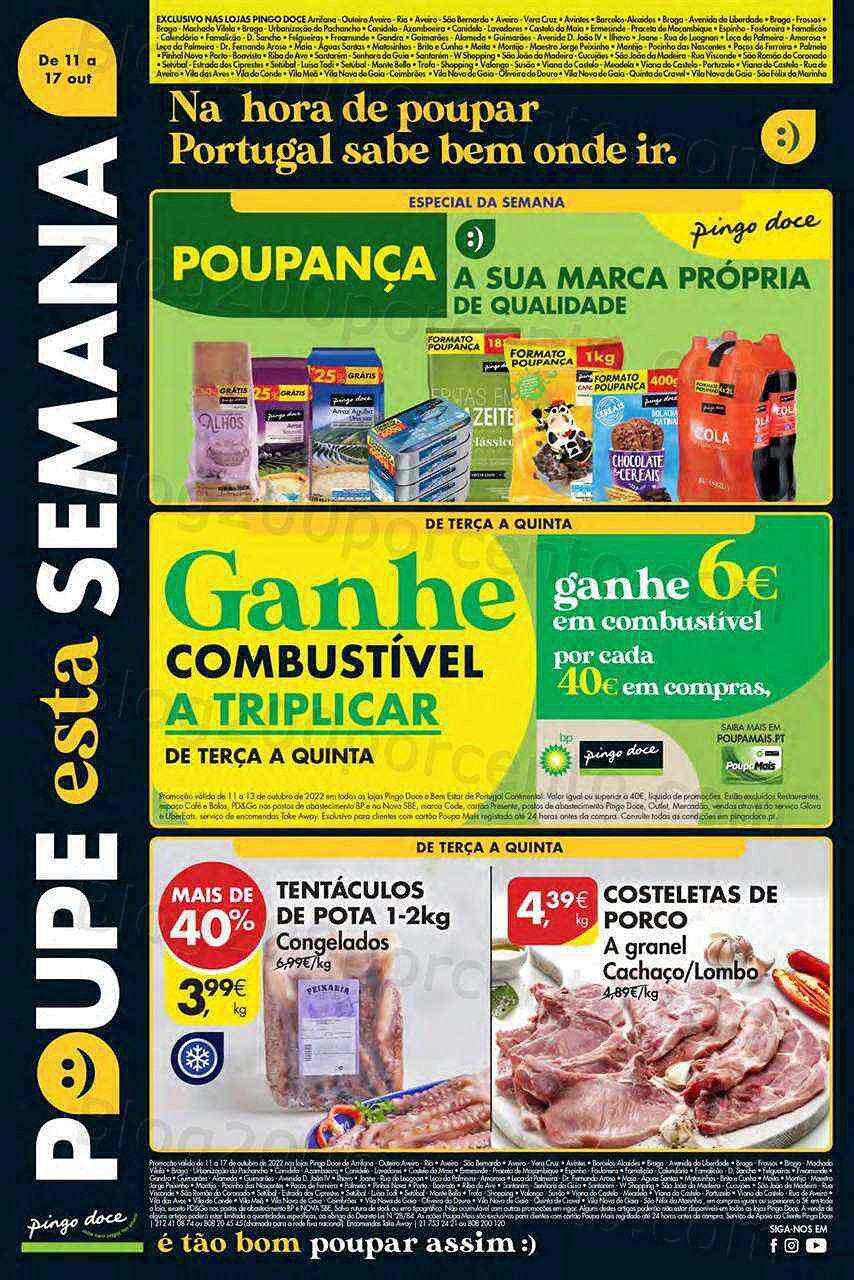 Antevisão Folheto PINGO DOCE Lojas Norte Promoções de 11 a 17 outubro