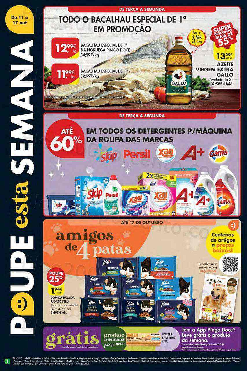 Antevisão Folheto PINGO DOCE Lojas Norte Promoções de 11 a 17 outubro