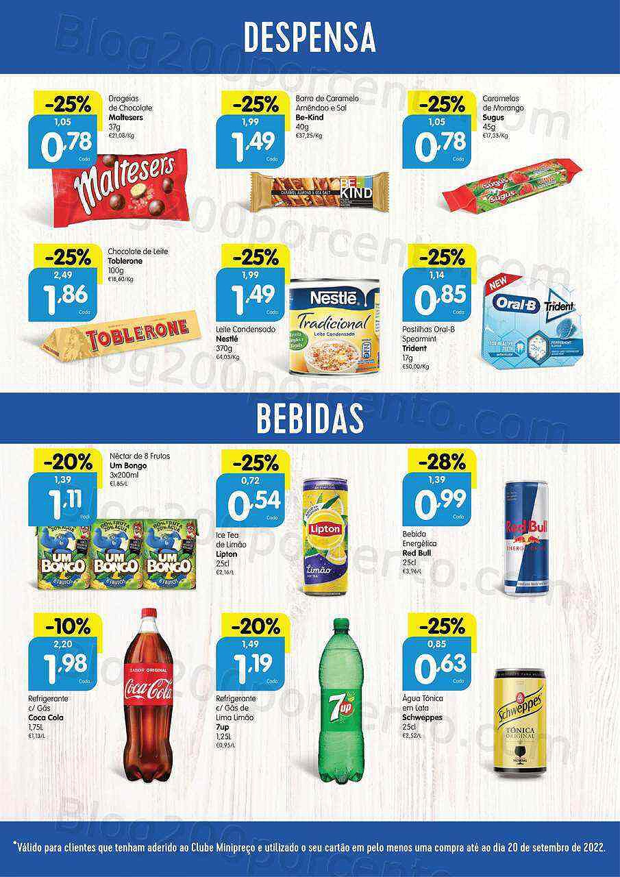 Antevisão Folheto Clube MINIPREÇO Promoções de 22 a 28 setembro