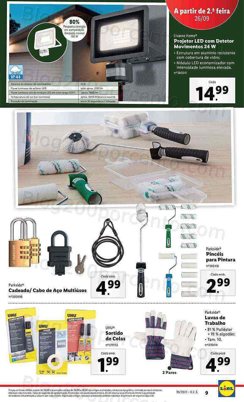 Antevisão Folheto LIDL Bazar Promoções de 26 setembro a 2 outubro