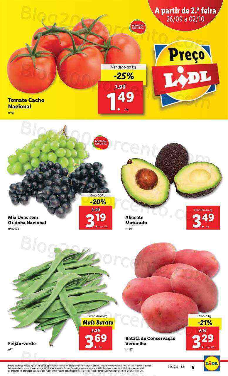 Antevisão Folheto LIDL Promoções de 26 setembro a 2 outubro
