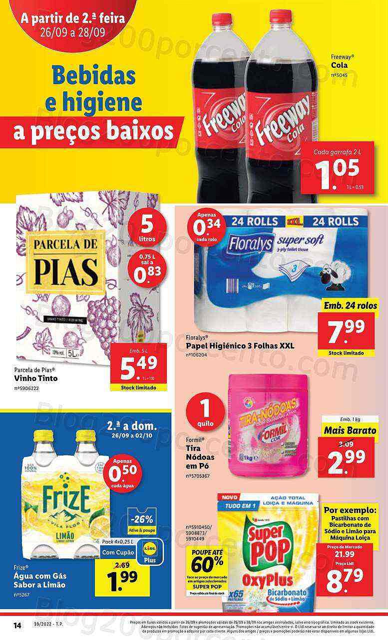 Antevisão Folheto LIDL Promoções de 26 setembro a 2 outubro
