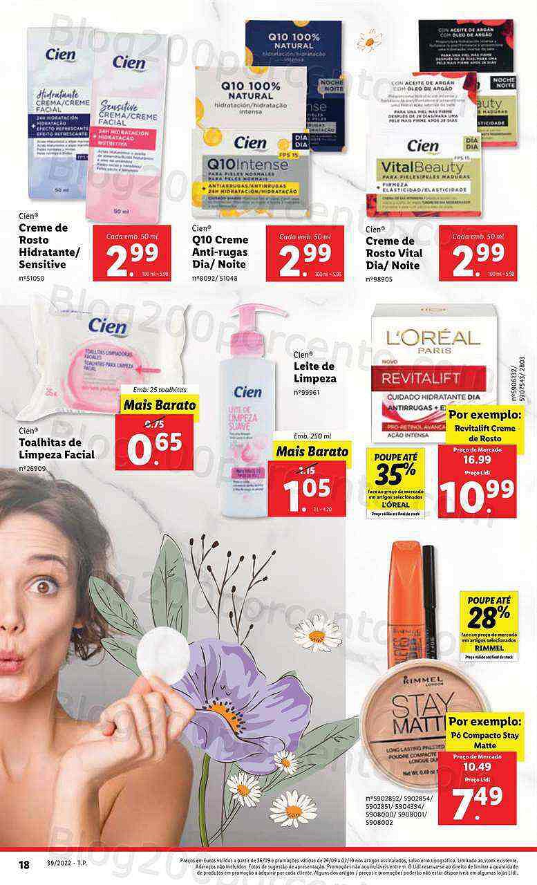 Antevisão Folheto LIDL Beleza Promoções de 26 setembro a 2 outubro