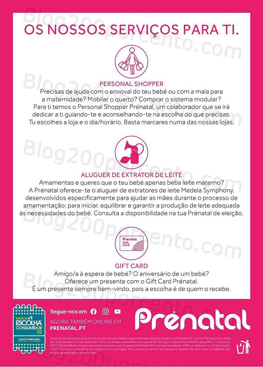 Antevisão Folheto PRÉNATAL Bebé Promoções de 13 outubro a 13 novembro