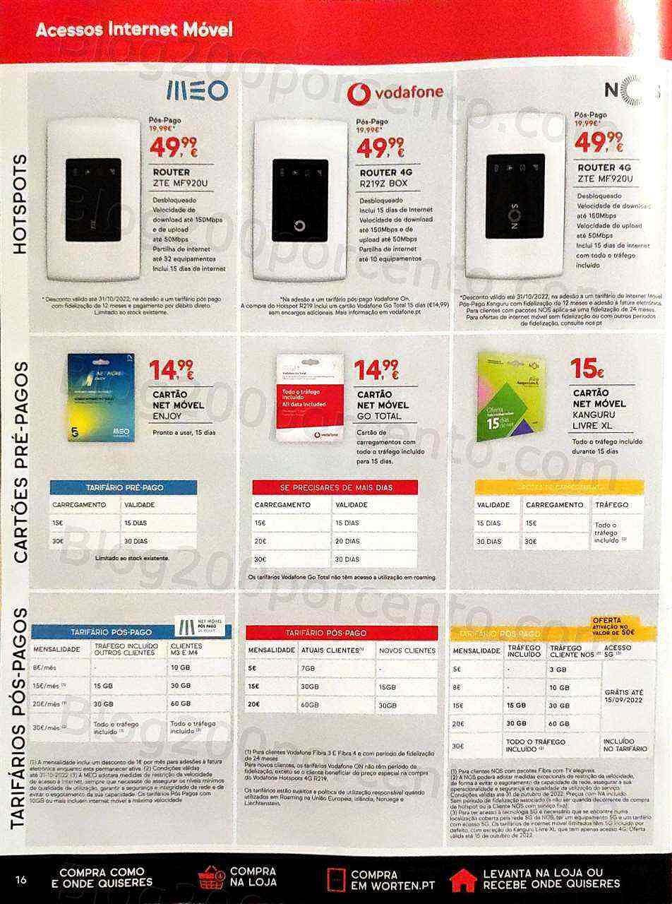 Antevisão Folheto WORTEN Mobile Promoções de 3 a 31 outubro