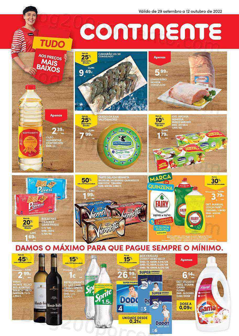 Antevisão Folheto CONTINENTE Açores Promoções de 29 setembro a 12 outubro