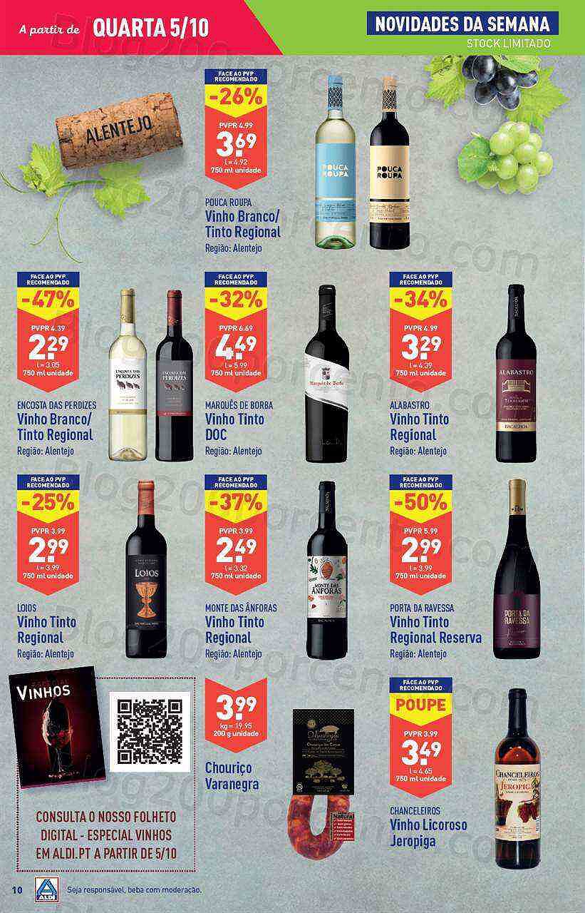 Antevisão Folheto ALDI Promoções de 5 a 11 outubro