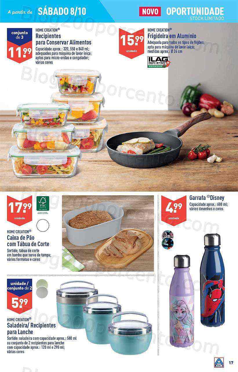 Antevisão Folheto ALDI Bazar Promoções a partir de 8 outubro