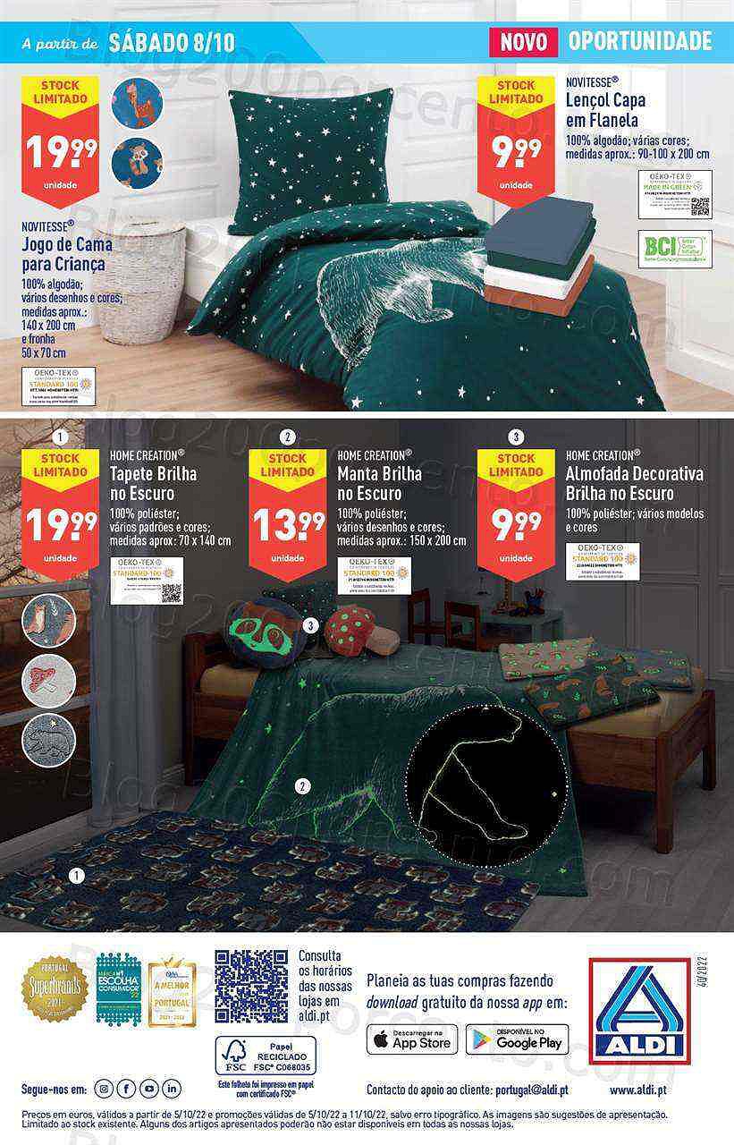Antevisão Folheto ALDI Bazar Promoções a partir de 8 outubro