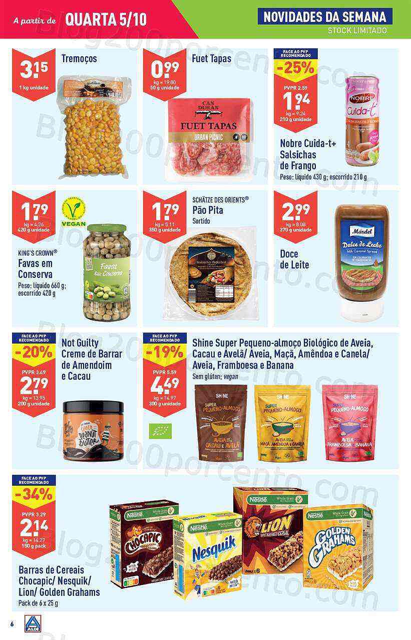 Antevisão Folheto ALDI Promoções de 5 a 11 outubro