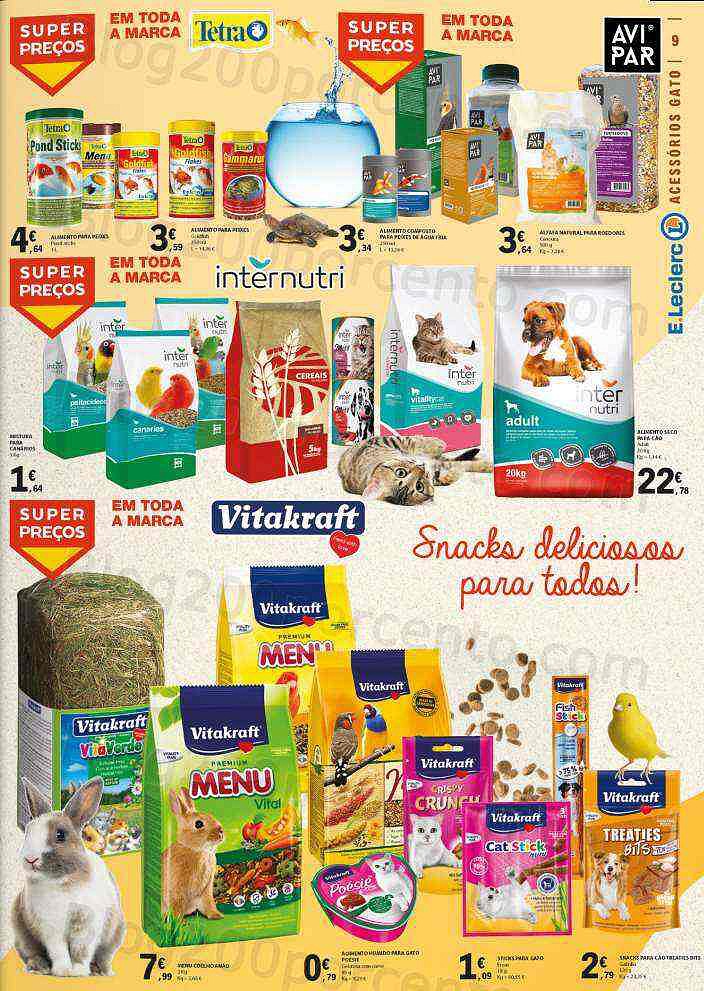 Antevisão Folheto E-LECLERC Festa doas Animais + Bazar Lar - 3 a 16 outubro