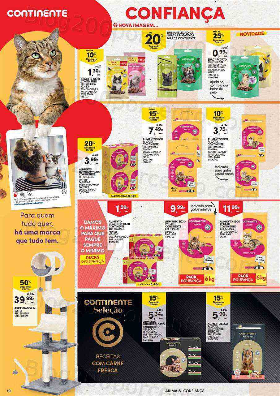 Antevisão Folheto CONTINENTE Especial Animais Promoções de 4 a 23 outubro