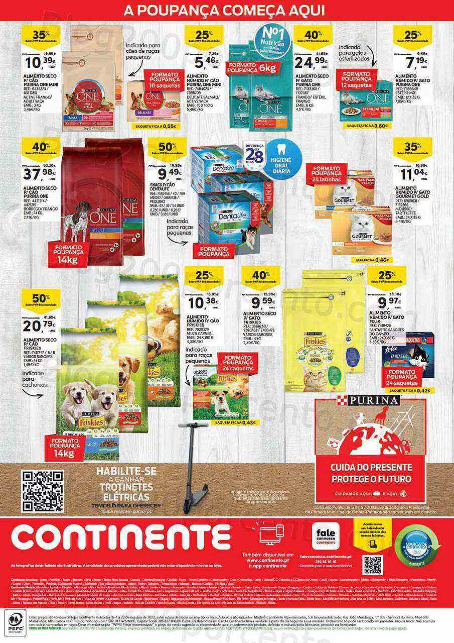 Antevisão Folheto CONTINENTE Especial Animais Promoções de 4 a 23 outubro