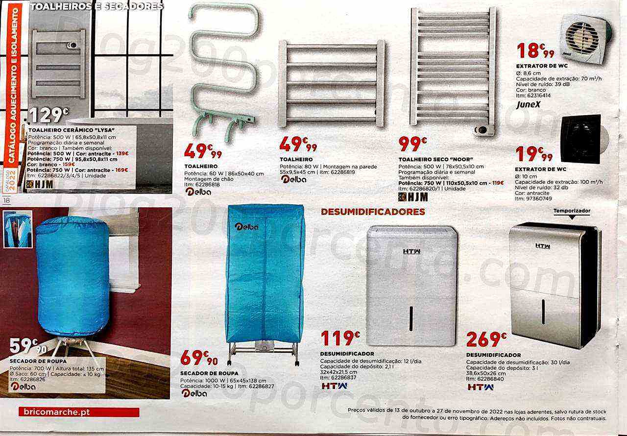Antevisão Folheto BRICOMARCHÉ Aquecimento Promoções de 13 outubro a 27 novembro