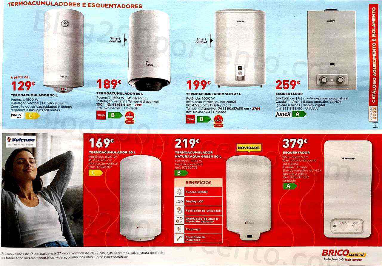 Antevisão Folheto BRICOMARCHÉ Aquecimento Promoções de 13 outubro a 27 novembro