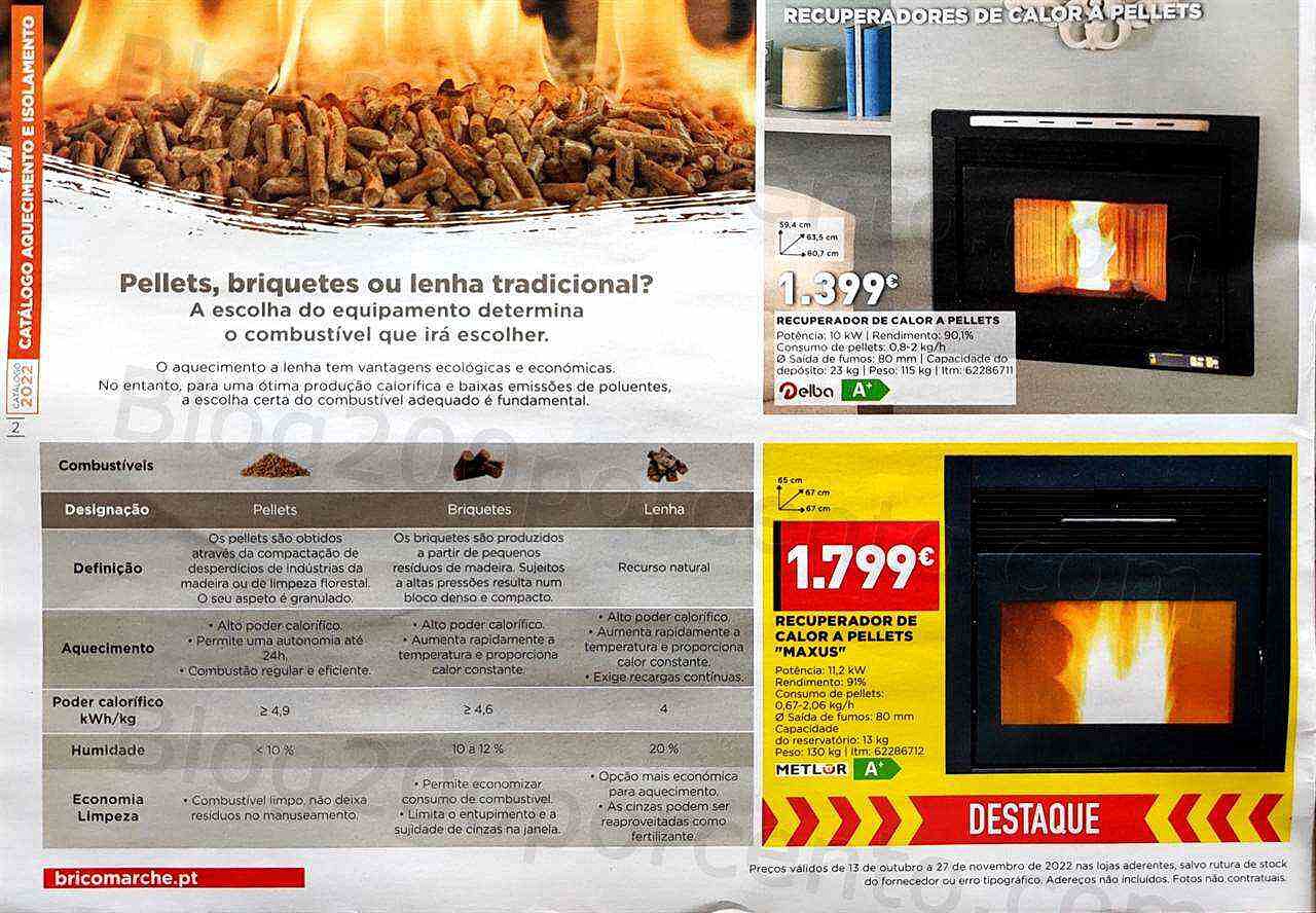 Antevisão Folheto BRICOMARCHÉ Aquecimento Promoções de 13 outubro a 27 novembro