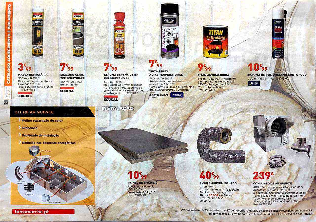 Antevisão Folheto BRICOMARCHÉ Aquecimento Promoções de 13 outubro a 27 novembro