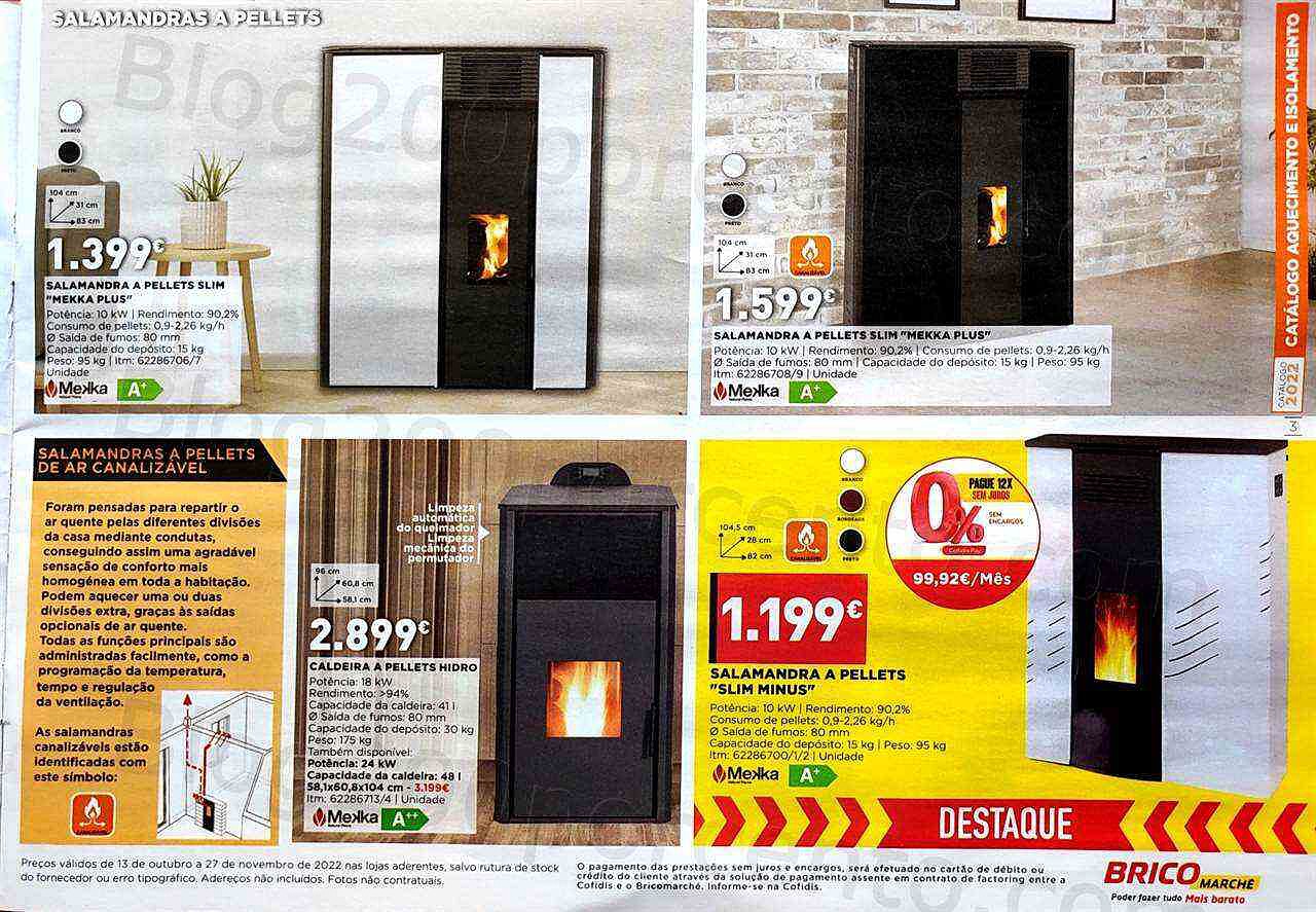 Antevisão Folheto BRICOMARCHÉ Aquecimento Promoções de 13 outubro a 27 novembro