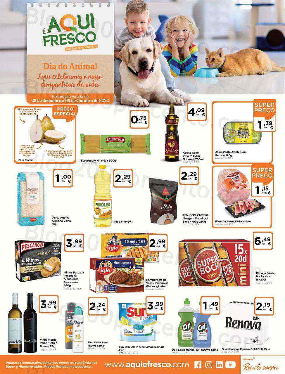 Antevisão Folheto AQUI É FRESCO Promoções de 28 setembro a 9 outubro