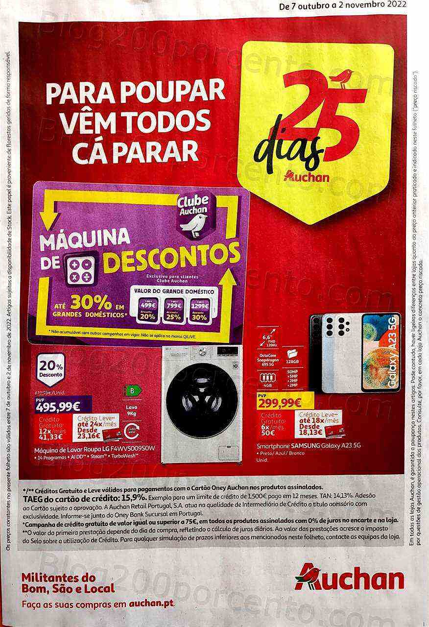 Antevisão Folheto AUCHAN Tecnologia Promoções de 7 outubro a 2 novembro