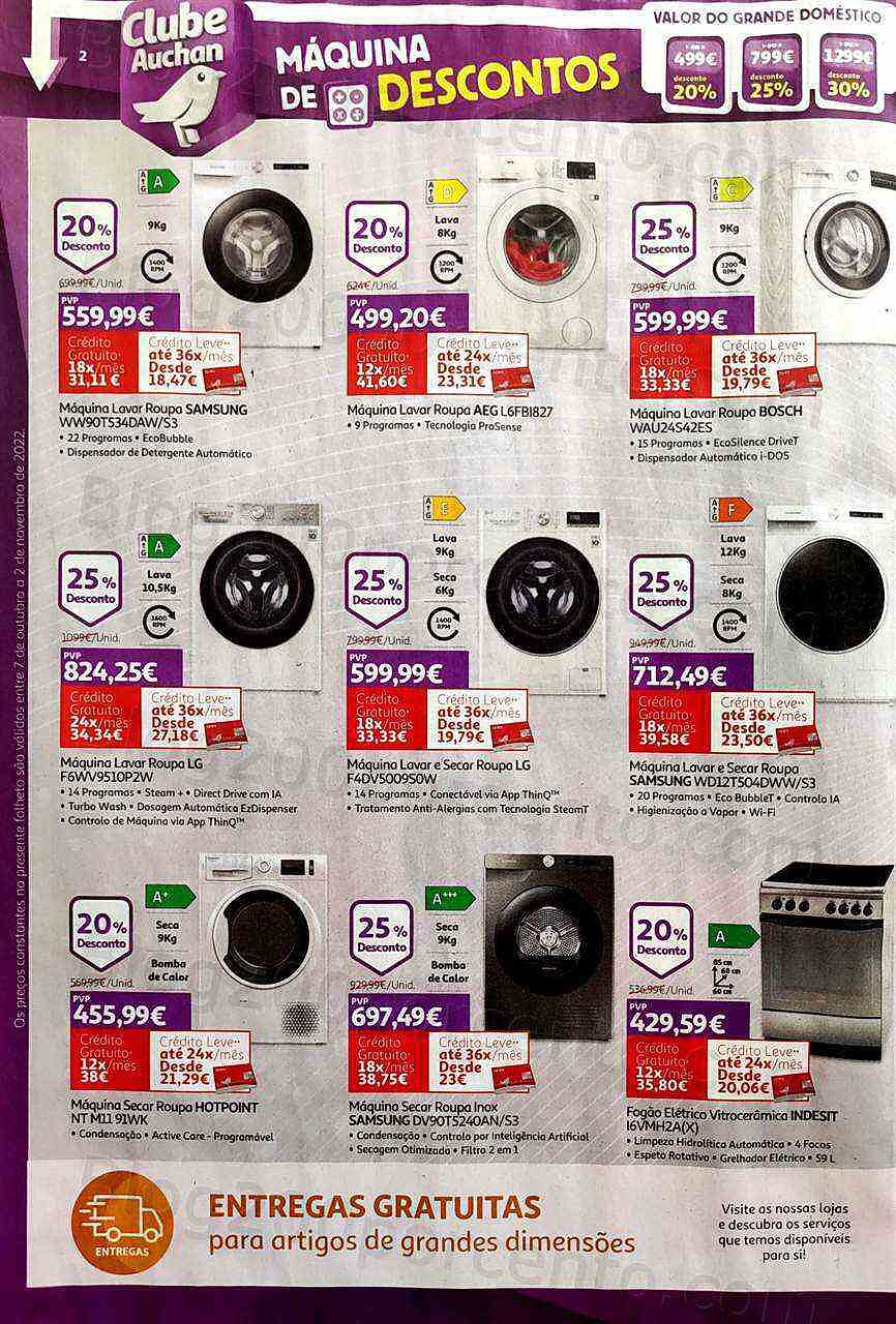 Antevisão Folheto AUCHAN Tecnologia Promoções de 7 outubro a 2 novembro
