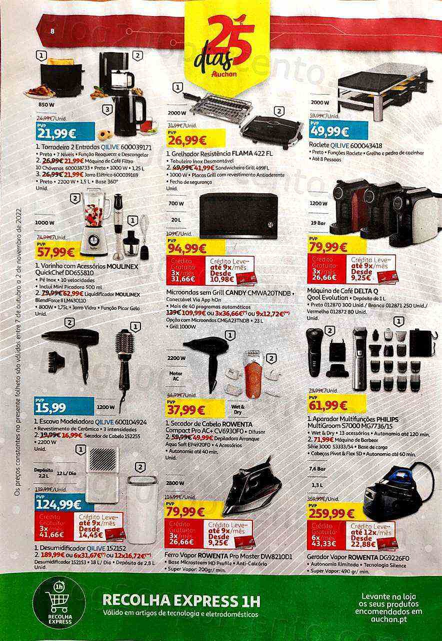 Antevisão Folheto AUCHAN Tecnologia Promoções de 7 outubro a 2 novembro